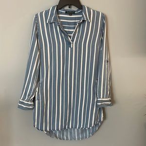 Velvet Heart Chambray Striped Shirt Dress